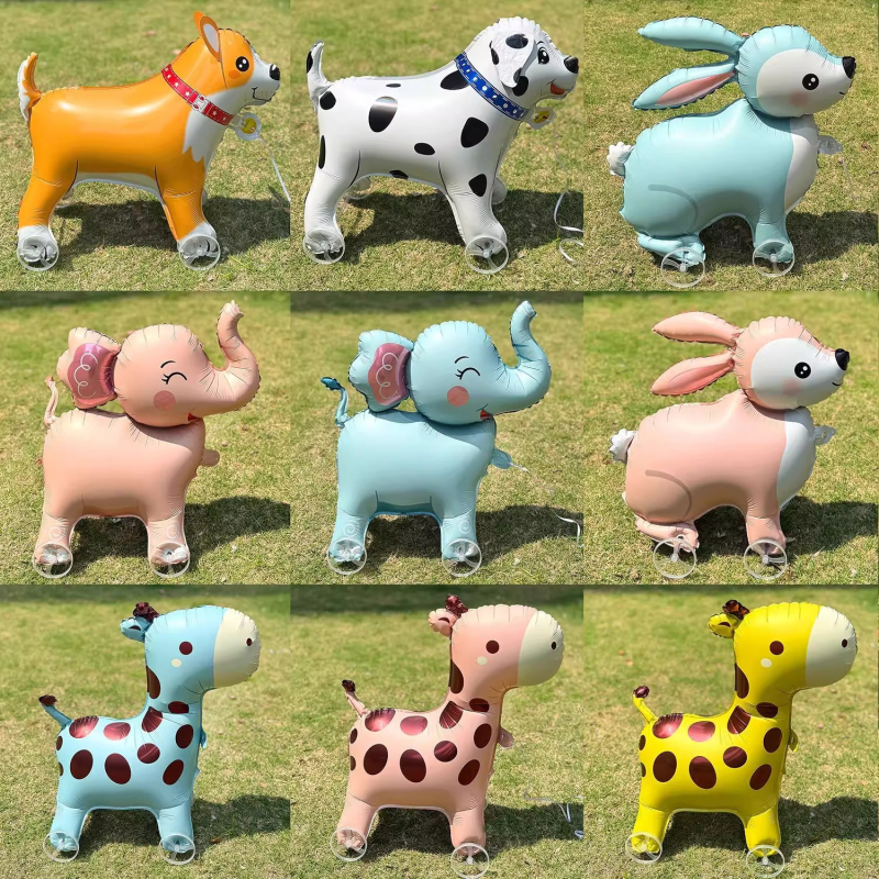 Câine balon cu rotile, stil desen animat – decor pentru ziua de naștere a copilului