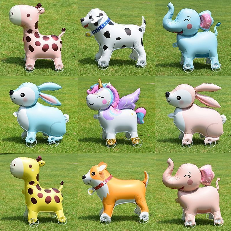Câine balon cu rotile, stil desen animat – decor pentru ziua de naștere a copilului