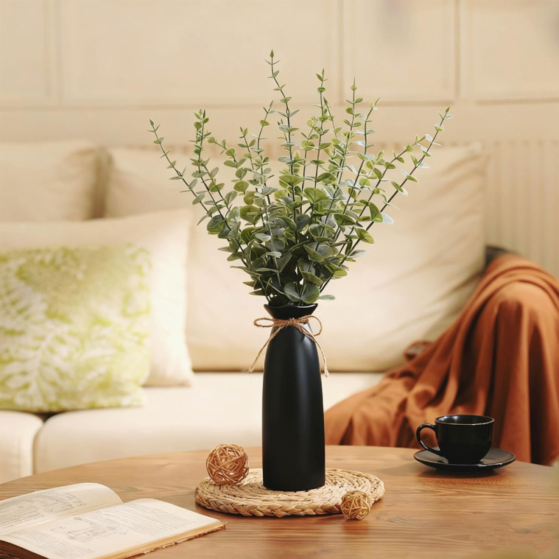 Set de 20 frunze artificiale de eucalipt, frunze Money Leaves și frunze de eucalipt pentru decor de nuntă, decor de casă și buchete verzi