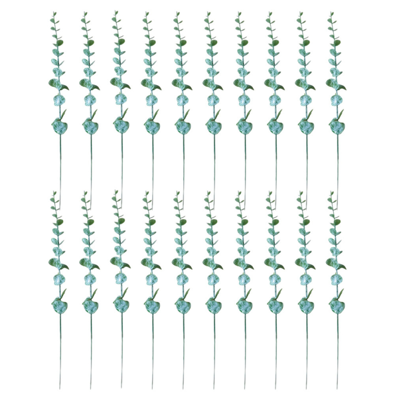 Set de 20 frunze artificiale de eucalipt, frunze Money Leaves și frunze de eucalipt pentru decor de nuntă, decor de casă și buchete verzi