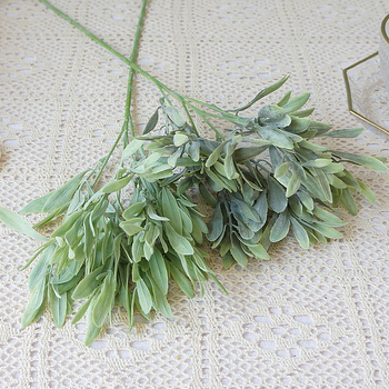 Ramură mică de măslin cu frunze, plantă artificială pentru decor interior, recuzită fotografică și decor floral de nuntă