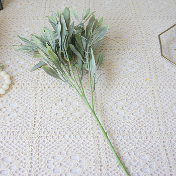 Ramură mică de măslin cu frunze, plantă artificială pentru decor interior, recuzită fotografică și decor floral de nuntă