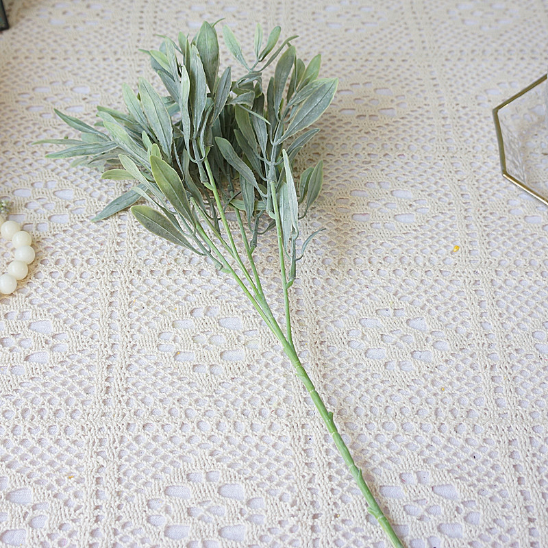 Ramură mică de măslin cu frunze, plantă artificială pentru decor interior, recuzită fotografică și decor floral de nuntă