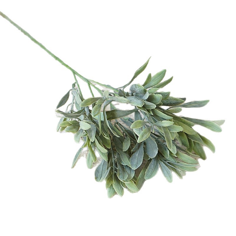 Ramură mică de măslin cu frunze, plantă artificială pentru decor interior, recuzită fotografică și decor floral de nuntă