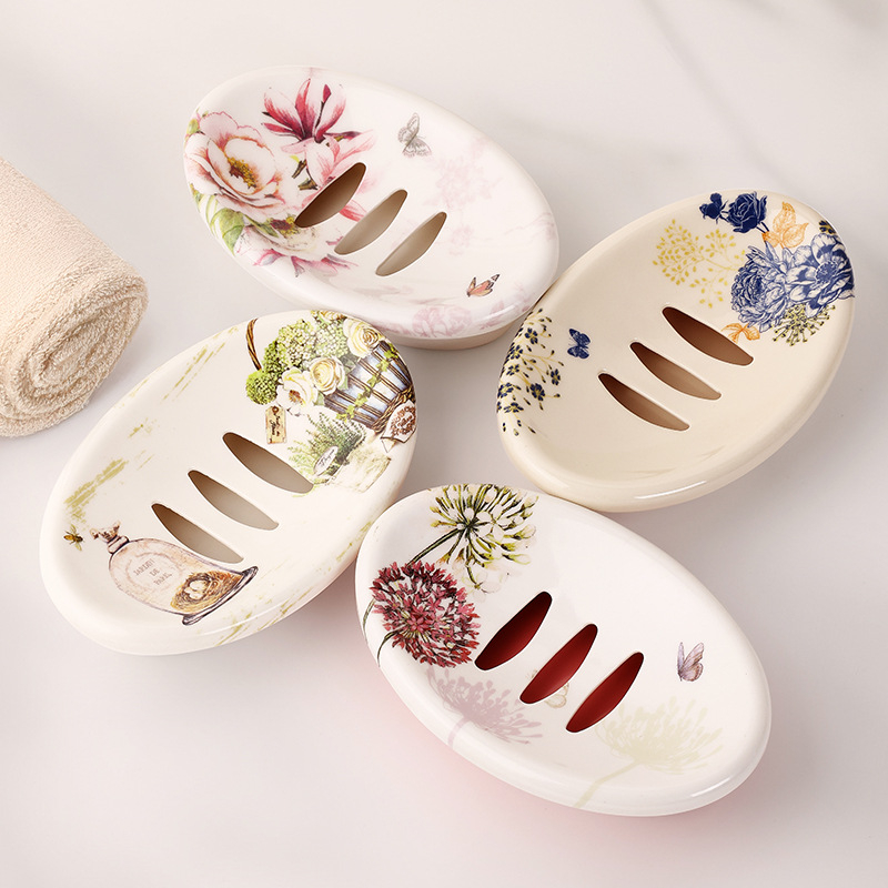 Raft nordic cu două etaje pentru săpun, cutie de săpun în stil european, baie, din plastic