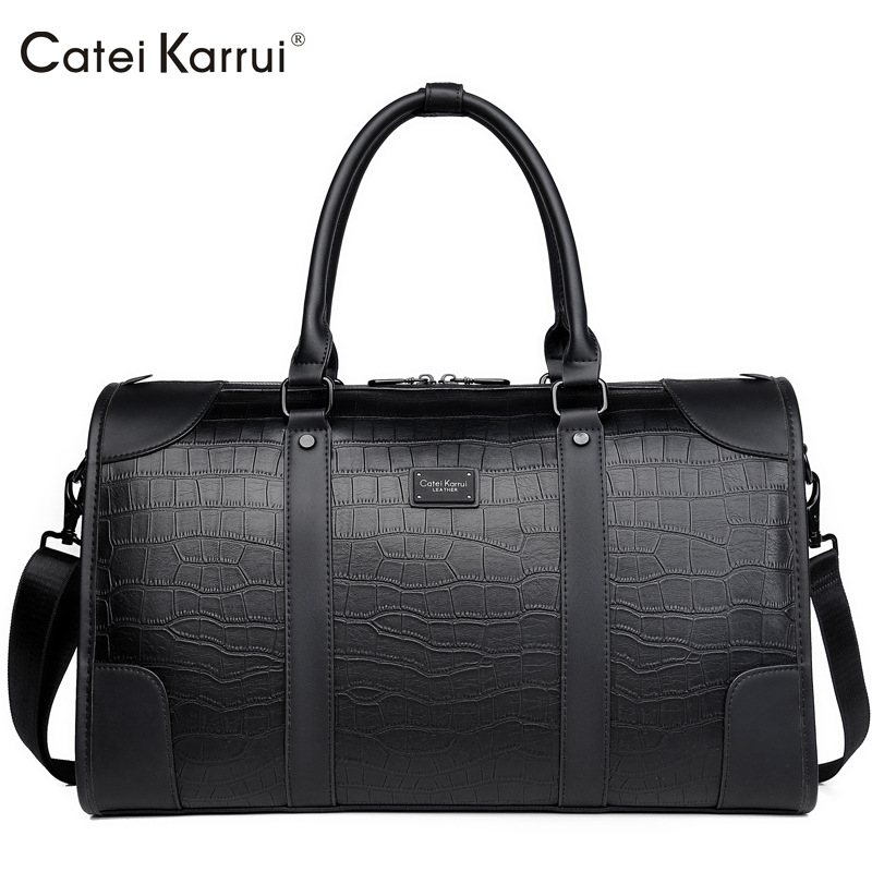 Unisex torba za putovanje u poslovno opuštenom stilu, velika kapaciteta 36–55 L, ručna ručka i crossbody remen, model 50023