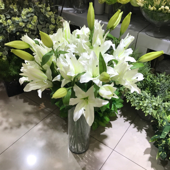 Floare artificială de crin din mătase, pentru decor de nuntă și casă, buchet de mireasă, recuzită pentru ședințe foto