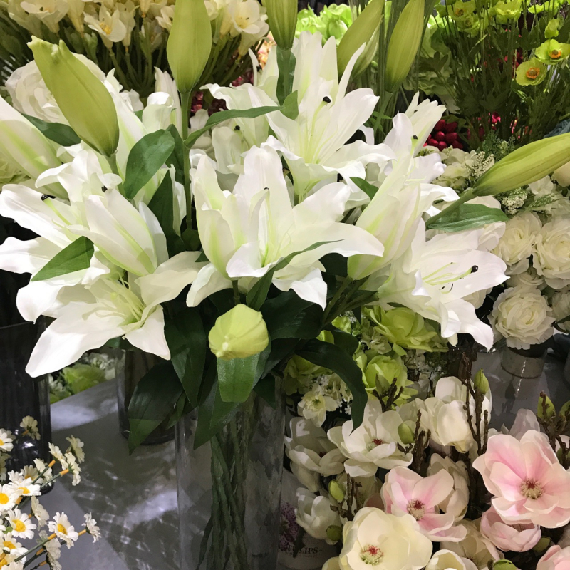 Floare artificială de crin din mătase, pentru decor de nuntă și casă, buchet de mireasă, recuzită pentru ședințe foto