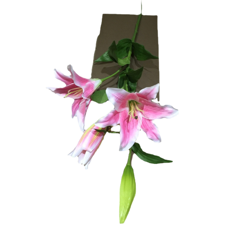 Floare artificială de crin din mătase, pentru decor de nuntă și casă, buchet de mireasă, recuzită pentru ședințe foto