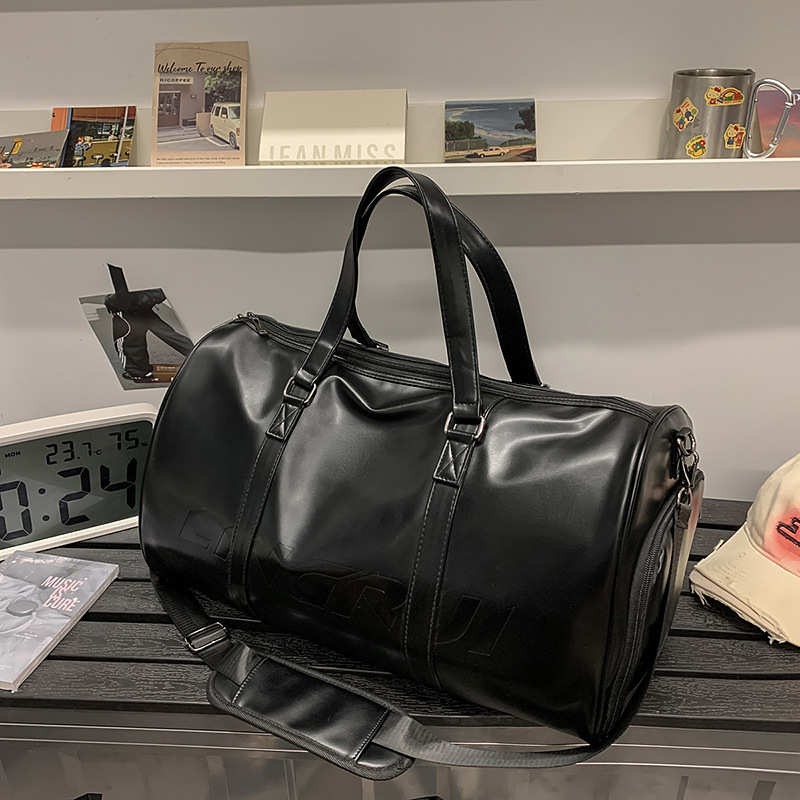 PU kožna putna torba za muškarce i žene, retro stil, velika zapremina, zaseban pretinac za cipele, torba za vježbanje