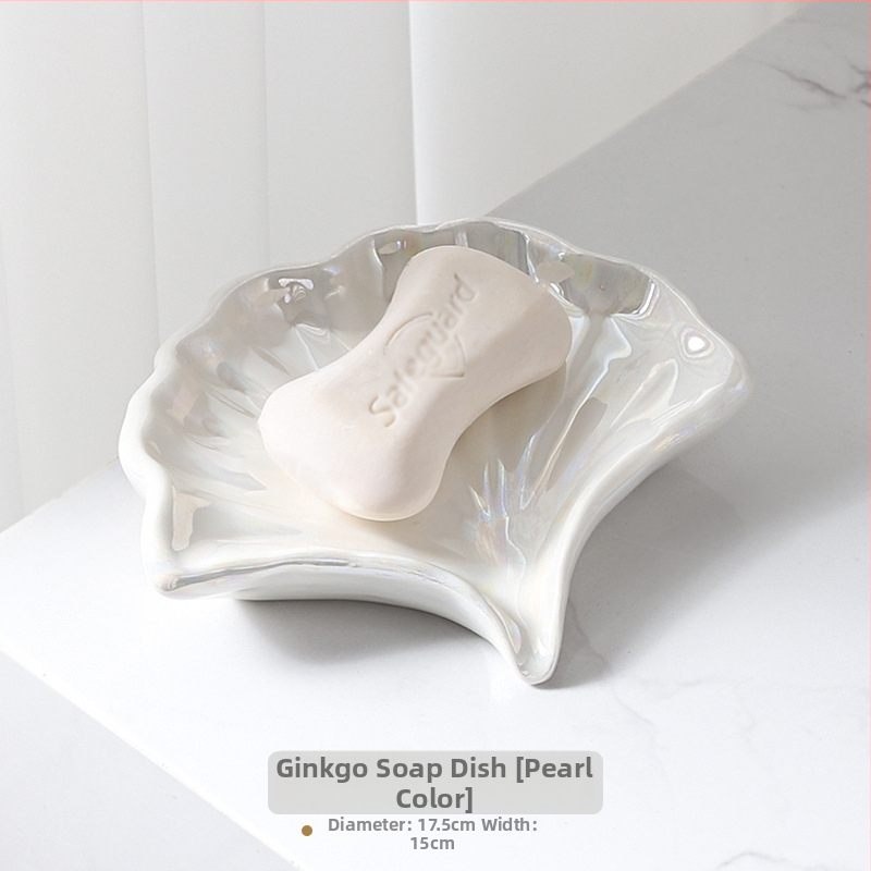 Sapunieră ceramică cu drenaj, pentru baie și spațiu de spălat, de înaltă calitate, montaj fără găuri