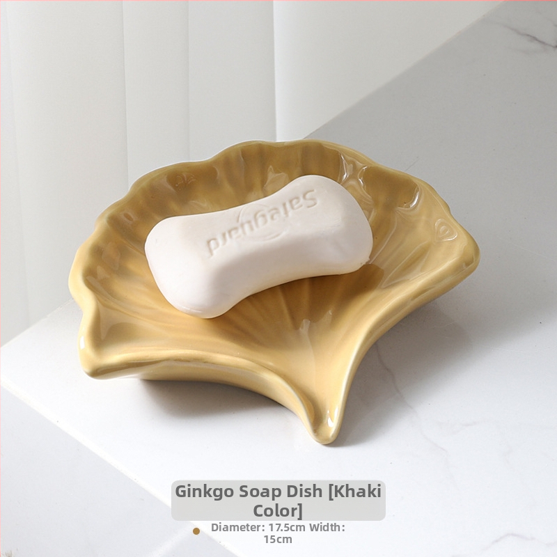 Sapunieră ceramică cu drenaj, pentru baie și spațiu de spălat, de înaltă calitate, montaj fără găuri