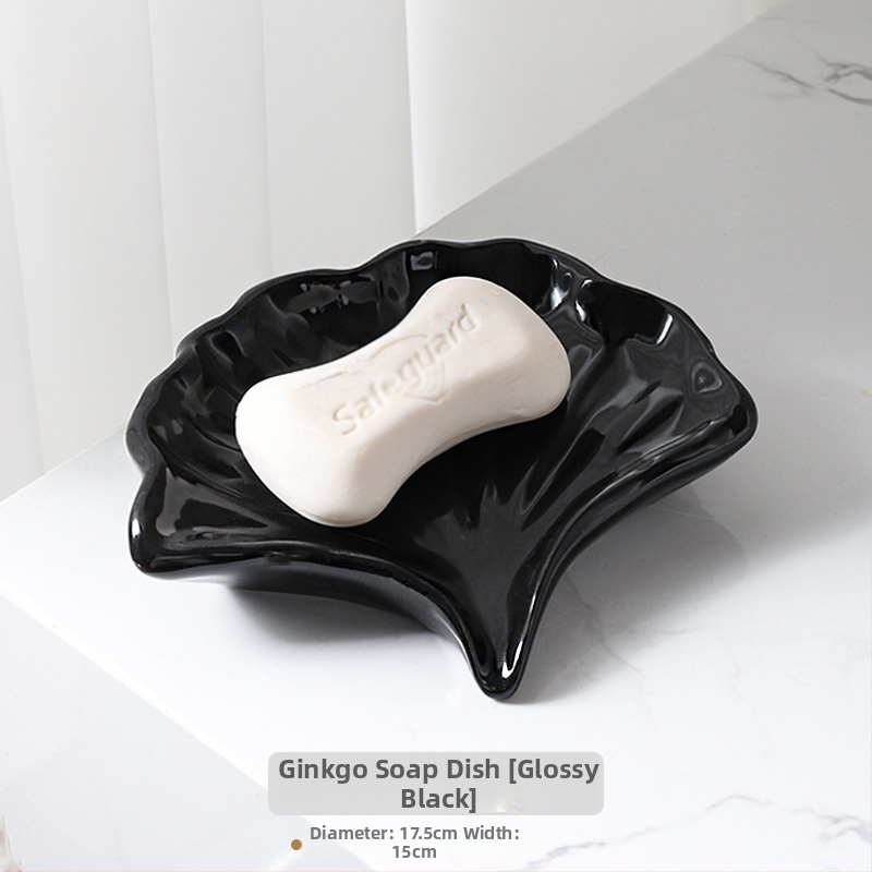 Sapunieră ceramică cu drenaj, pentru baie și spațiu de spălat, de înaltă calitate, montaj fără găuri
