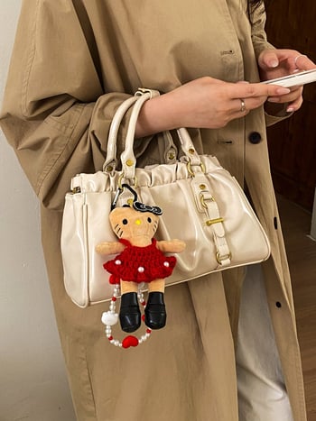 Női kis elegáns PU bőr crossbody táska, vödör alakú, közepes méret, téli 2025 kiadás, mindennapi viselethez és munkához