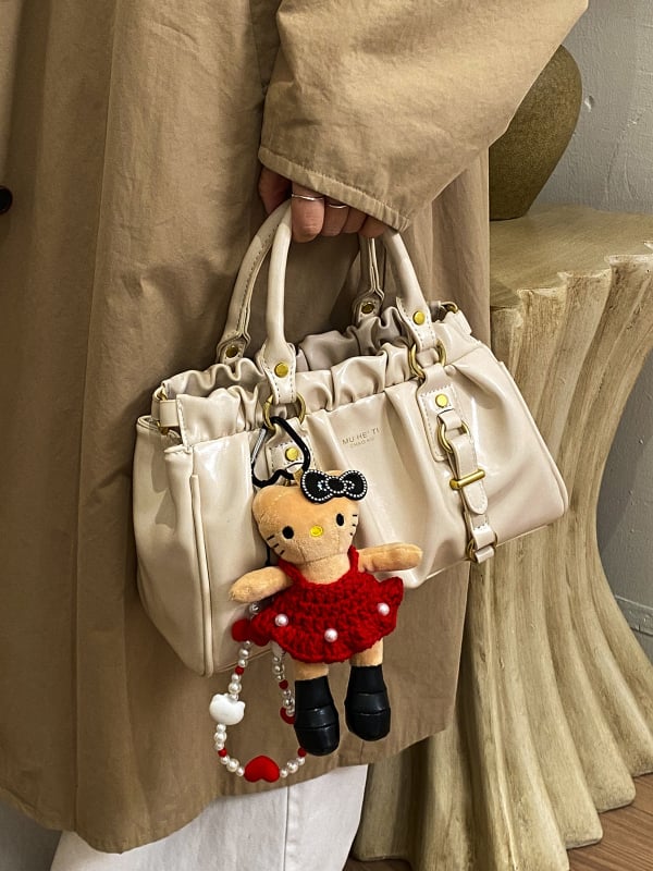 Női kis elegáns PU bőr crossbody táska, vödör alakú, közepes méret, téli 2025 kiadás, mindennapi viselethez és munkához