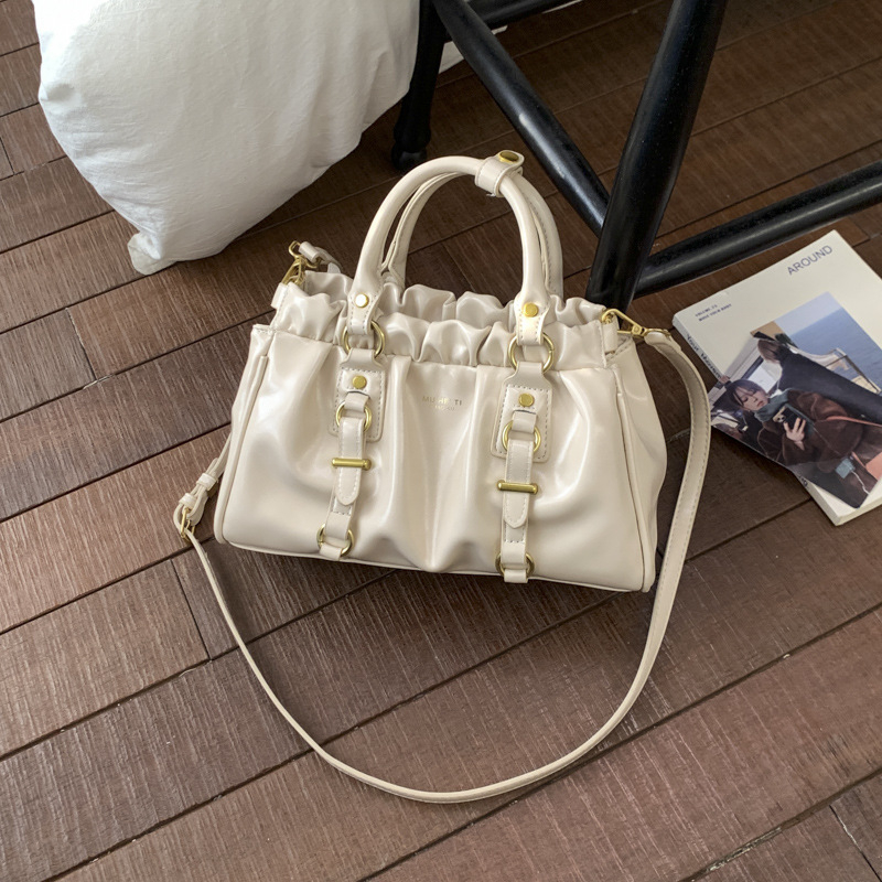 Női kis elegáns PU bőr crossbody táska, vödör alakú, közepes méret, téli 2025 kiadás, mindennapi viselethez és munkához