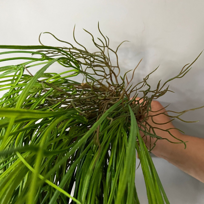 Plantă verde artificială agățată, cu viță de rattan, decor pentru pereții casei