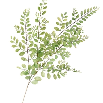 Verde artificial cu frunze de ferigă și frunze parfumate cu nouă foi, decor pentru nuntă, iarbă împletită ca boabe de orez, decor de perete cu plante, decor interior moale
