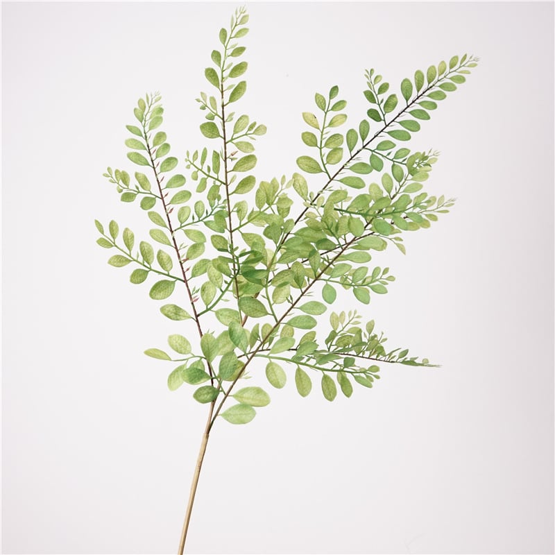 Verde artificial cu frunze de ferigă și frunze parfumate cu nouă foi, decor pentru nuntă, iarbă împletită ca boabe de orez, decor de perete cu plante, decor interior moale
