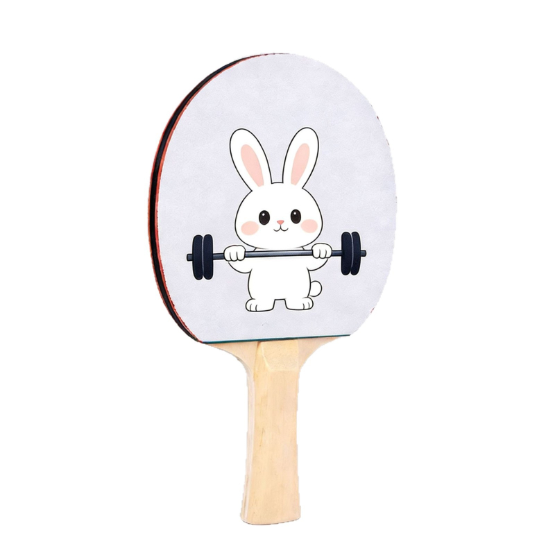 UV otisnuta reketa za stolni tenis za trening, Shakehand držanje, duga drška, guma protiv ljepila