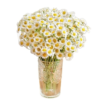 Buchet de flori artificiale cu margarete mici și mușețel — stil european pentru masă și decor interior