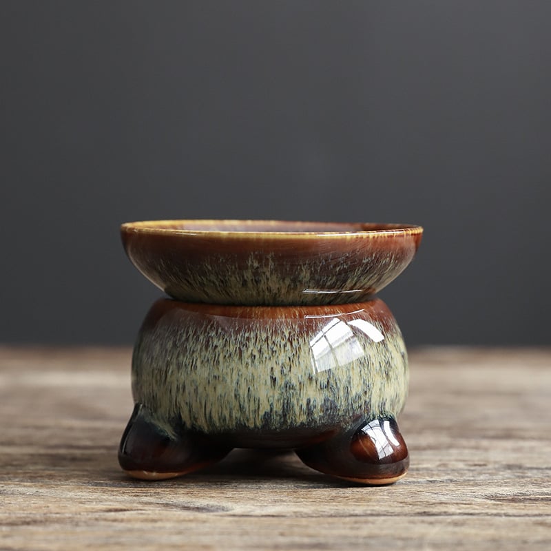 Ceșă Kung Fu cu Zodii, ceramică porțelan, mică ceașcă de ceai