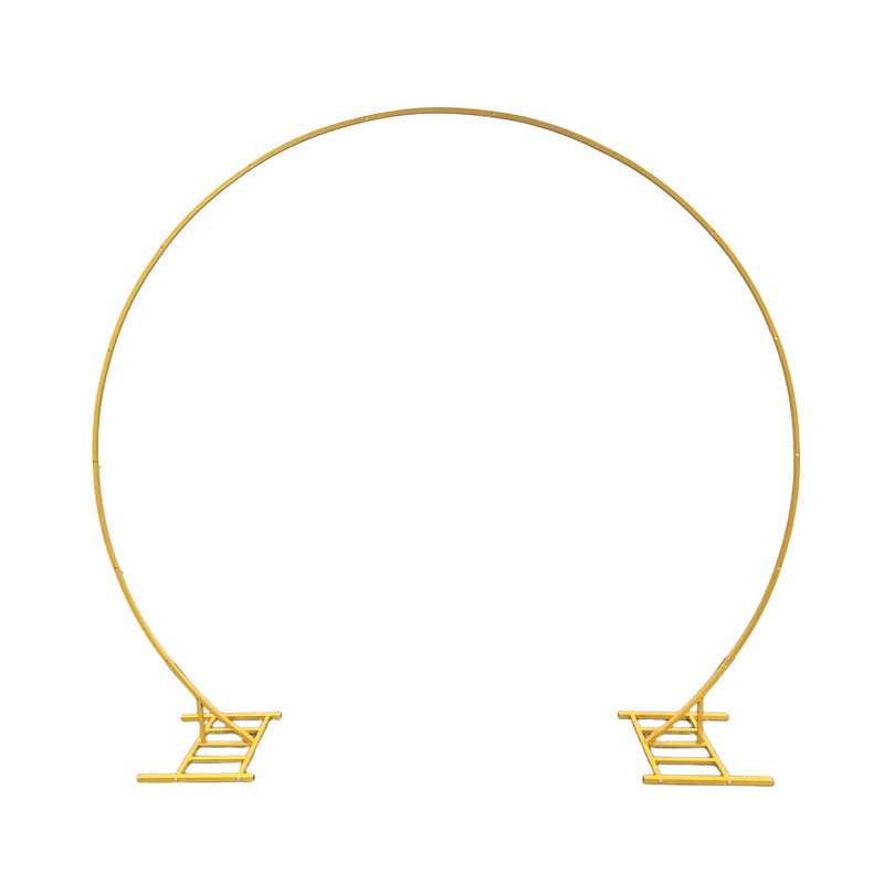 Arc circular din fier pentru decor de baloane la nuntă în aer liber