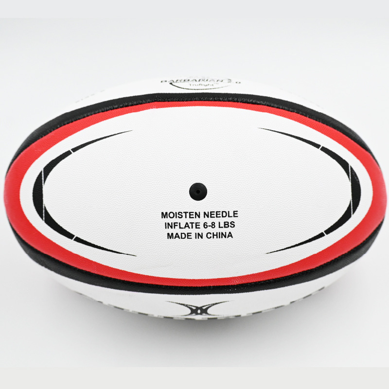 Rugby lopta No.5/No.4 — PU površina, šivanje mašinom, PVC gumena tekstura za trening i utakmice