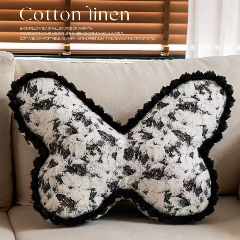 Perna decorativă cu formă de fluture, retro, pentru canapea, decor sufrageria, cu umplutură inclusă.