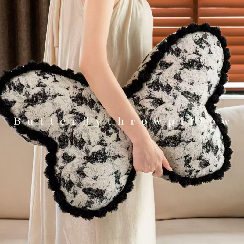Perna decorativă cu formă de fluture, retro, pentru canapea, decor sufrageria, cu umplutură inclusă.