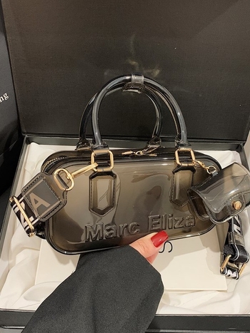 PVC jelly torba za žene, 2025 nova moda, nišna crossbody s jednim kaišem, casual i svestrana, horizontalni kvadratni oblik, bez podstavke, zatvarač