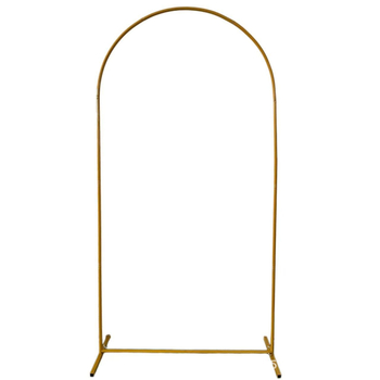 Arc decorativ auriu în formă de lună spirală pentru nunți și petreceri în aer liber, suport din fier, dimensiuni personalizabile
