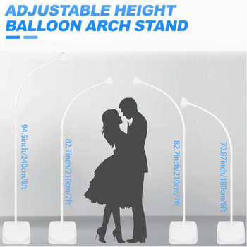 Kit flexibil pentru arc balon cu suporturi de 8 ft și 6 ft, pentru ziua de naștere