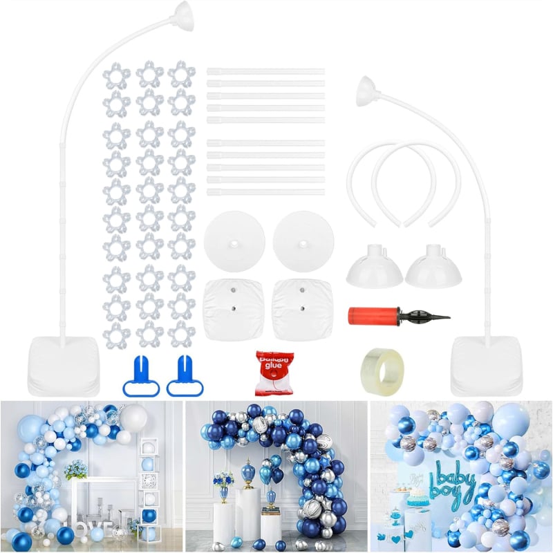 Kit flexibil pentru arc balon cu suporturi de 8 ft și 6 ft, pentru ziua de naștere