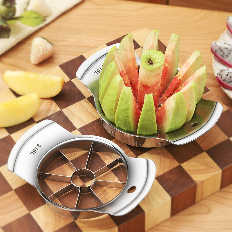 Cuțit pentru mere din oțel inoxidabil 316, cu 12 lame, separator de fructe și eliminare a sâmburilor, tăietor de dragon fruit pentru bucătărie