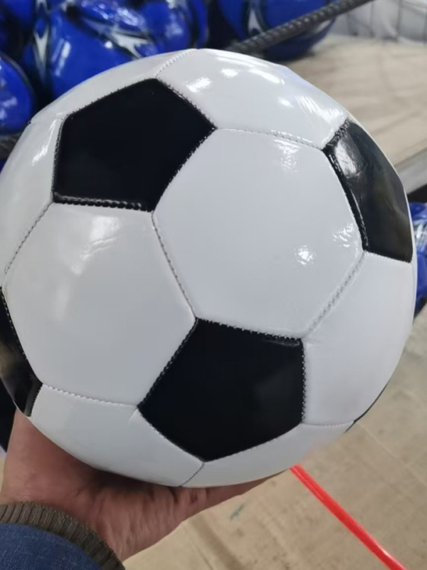 Crno-bijela blok-lopta za nogomet, PVC, veličina 5, školska trening lopta