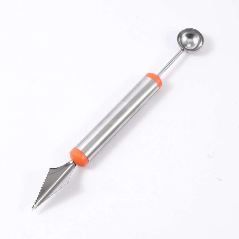 Instrument din oțel inoxidabil pentru fructe: lingură pentru bile de pepene, extractor de pulpă, instrument pentru aranjarea platourilor