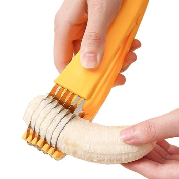 Feliator din oțel inoxidabil pentru banane și fructe, tăietor pentru șuncă și cârnat, ustensilă de bucătărie
