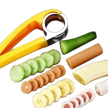 Feliator din oțel inoxidabil pentru banane și fructe, tăietor pentru șuncă și cârnat, ustensilă de bucătărie
