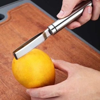 Îndepărtător de sâmburi pentru mango, lingură pentru fructe, cuțit decorativ din oțel inoxidabil, tăietor multifuncțional pentru felii și curățat