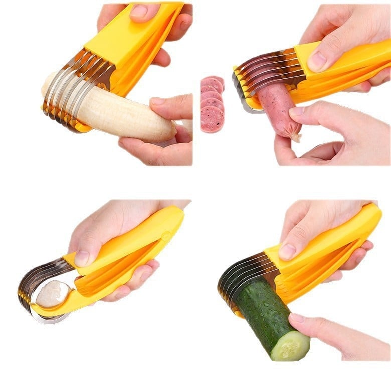 Tăietor multifuncțional pentru banane, castraveți, șuncă și cârnați, chiftele și fructe