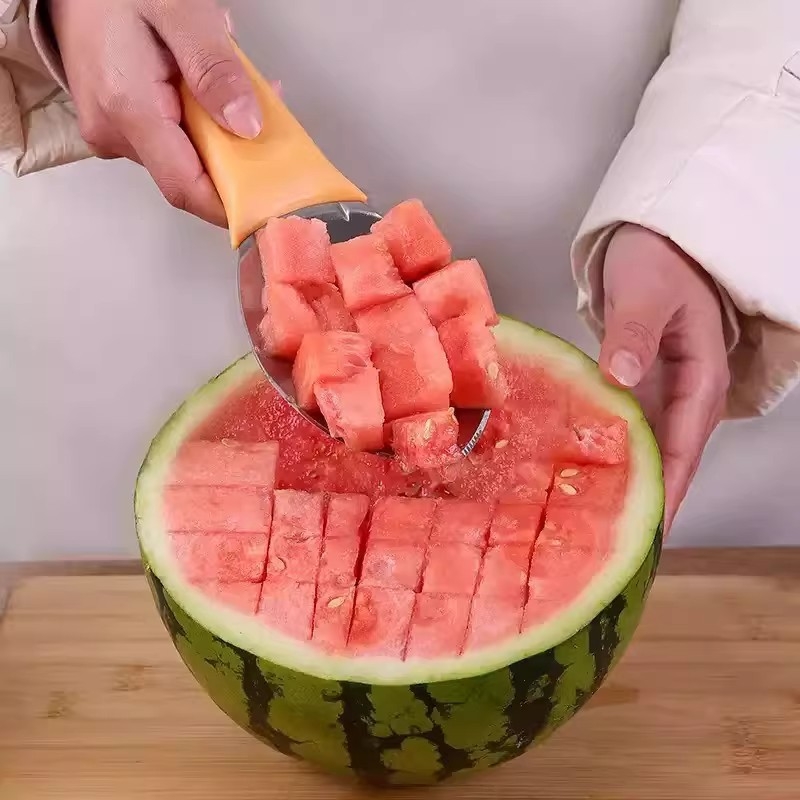 Cuțit pentru mango, tăietor pentru pepene, instrument de curățare și tăiere în felii