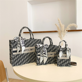Izšivana tote torba, moderna ženska torba velikog kapaciteta, s naramenicom preko ramena ili crossbody, otisak