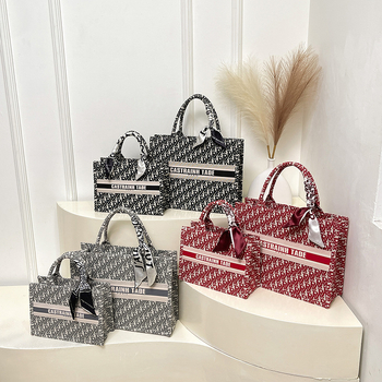 Izšivana tote torba, moderna ženska torba velikog kapaciteta, s naramenicom preko ramena ili crossbody, otisak