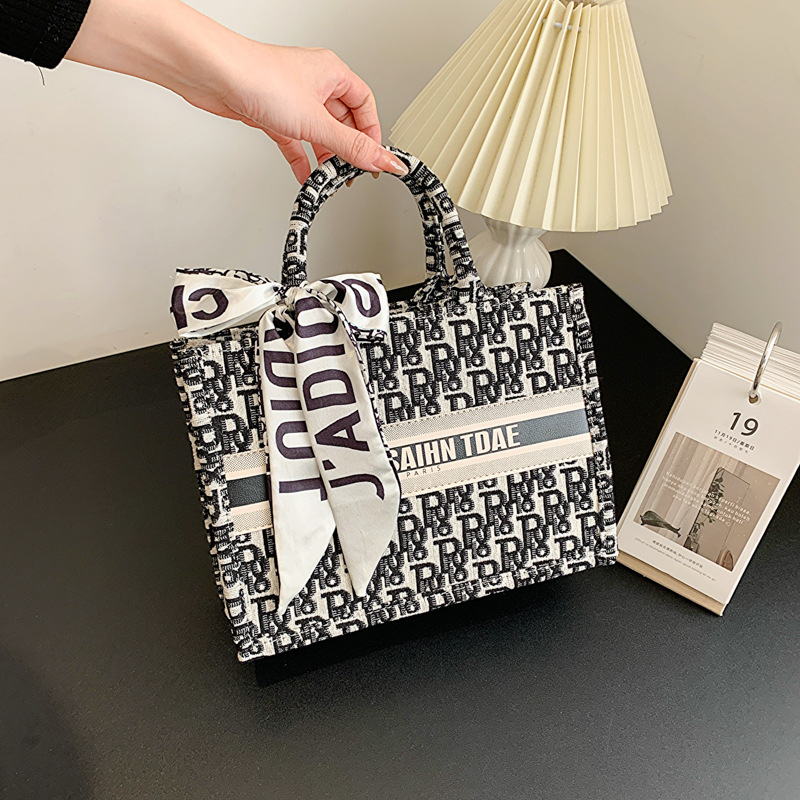 Izšivana tote torba, moderna ženska torba velikog kapaciteta, s naramenicom preko ramena ili crossbody, otisak