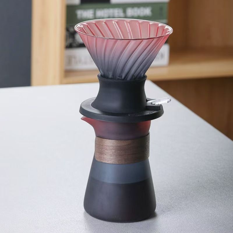 Set personalizat de filtre pentru cafea V60, cu cești din sticlă și ceașcă inteligentă