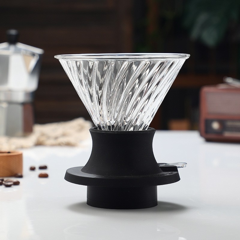 Set personalizat de filtre pentru cafea V60, cu cești din sticlă și ceașcă inteligentă