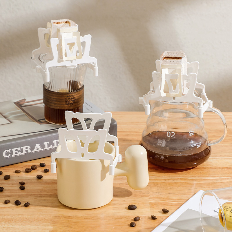 Suport pliabil pentru filtru de cafea pentru infuzie — stand portabil pentru exterior, rezistent la căldură