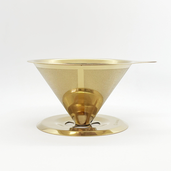 Filtru de cafea din oțel inoxidabil 304, cu dublu strat, pentru pour-over, fără filtre de hârtie