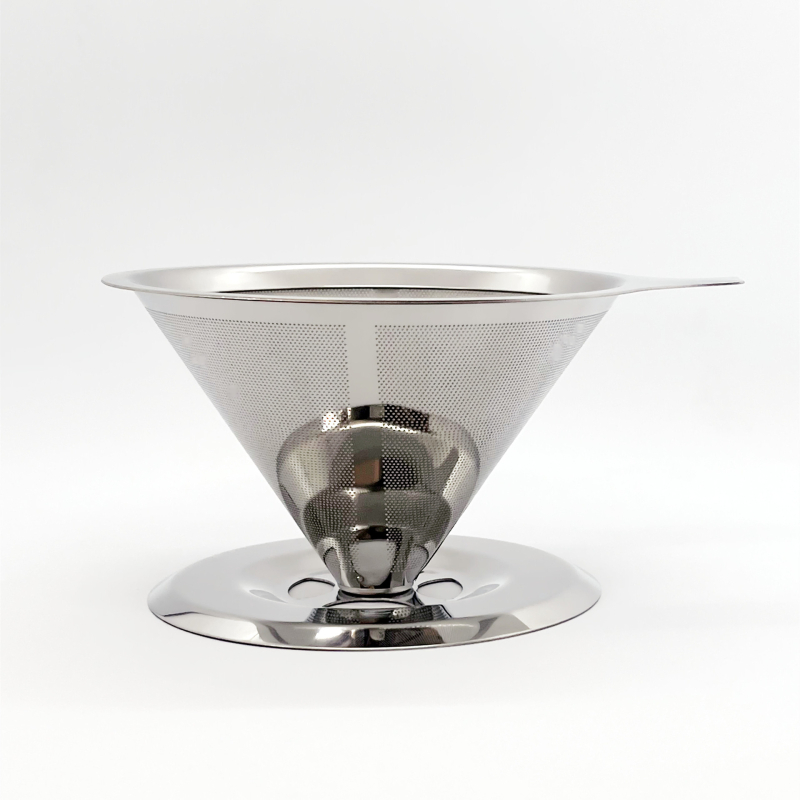 Filtru de cafea din oțel inoxidabil 304, cu dublu strat, pentru pour-over, fără filtre de hârtie
